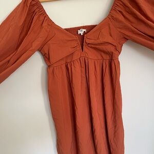 Entry Rust Long Sleeve Dress